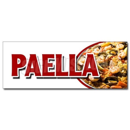 Signmission PAELLA DECAL sticker spanish seafood clam shrimp mussel rice special food, D-24 Paella D-24 Paella